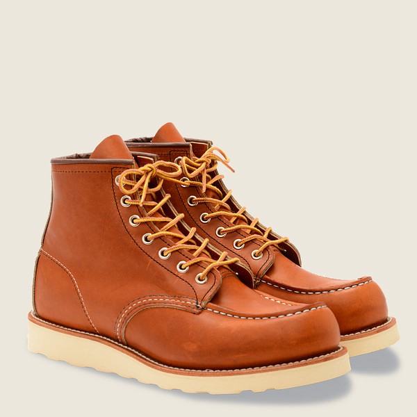 Red Wing Mens Heritage Boots - Classic Moc – 6-inch Legacy Leather - Brown - BOI816793